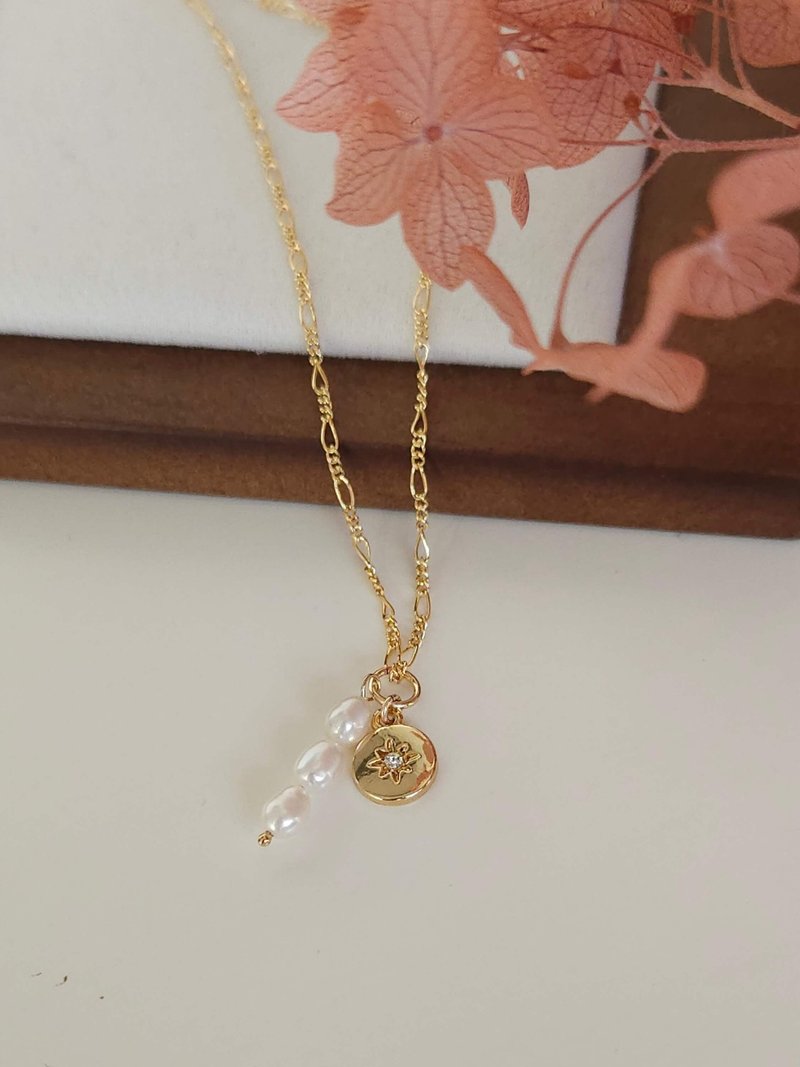 Freshwater pearl necklace/14kgf/commuting/temperament/special/chic - สร้อยคอ - ไข่มุก ขาว