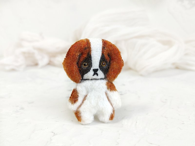Miniature dog St bernard for Blythe - Stuffed Dolls & Figurines - Other Materials Brown
