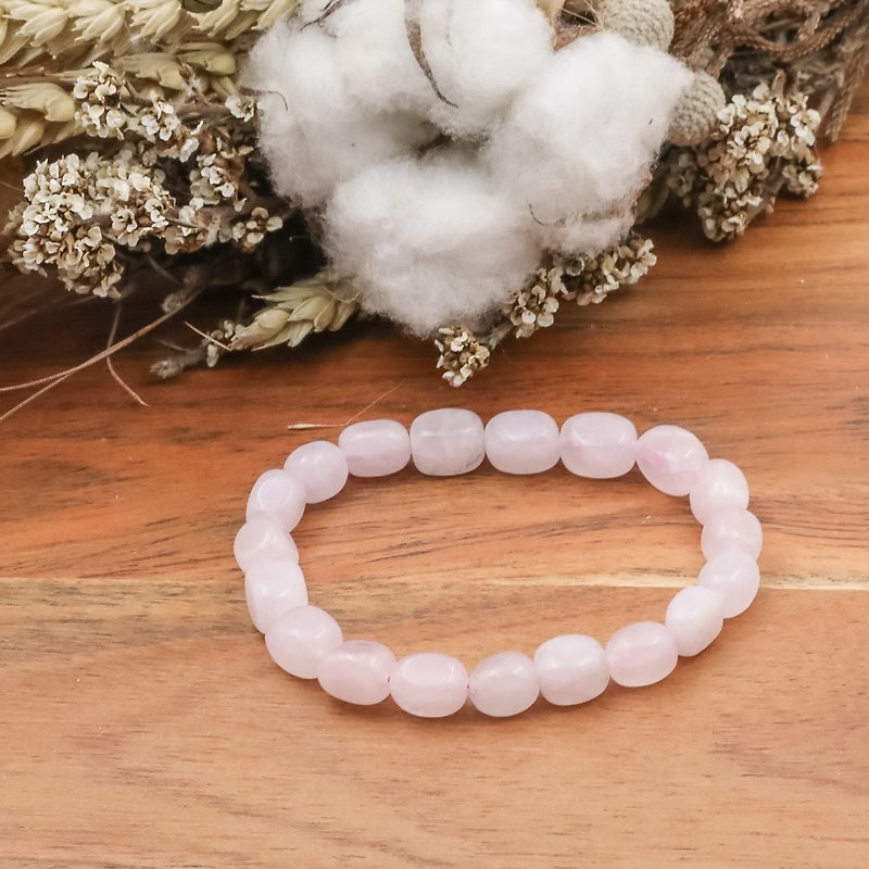 Pink Crystal Rough Stone Bracelet | Natural Stone Bracelet Full Ore Series - สร้อยข้อมือ - เครื่องเพชรพลอย สึชมพู
