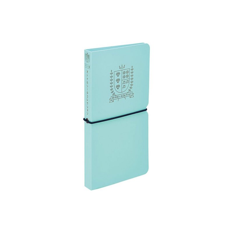 【KING JIM】Adult sticker collection book whole sticker/straight type 20 pages light blue - Other - Plastic Blue