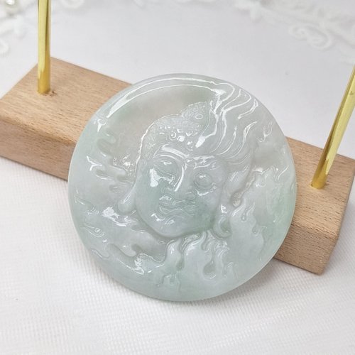 緣圓翡翠 鐲心料天空藍一念之間吊墜 | 天然緬甸玉A貨翡翠