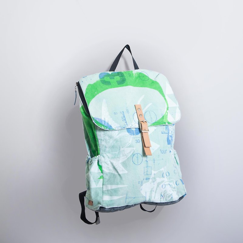 Zipper backpack green - Backpacks - Cotton & Hemp Green