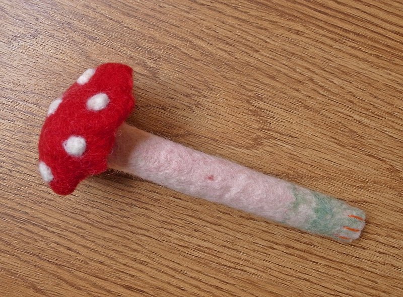 felted pencil pen dress /felted pencil topper/ pencil case - Pen & Pencil Holders - Wool Red