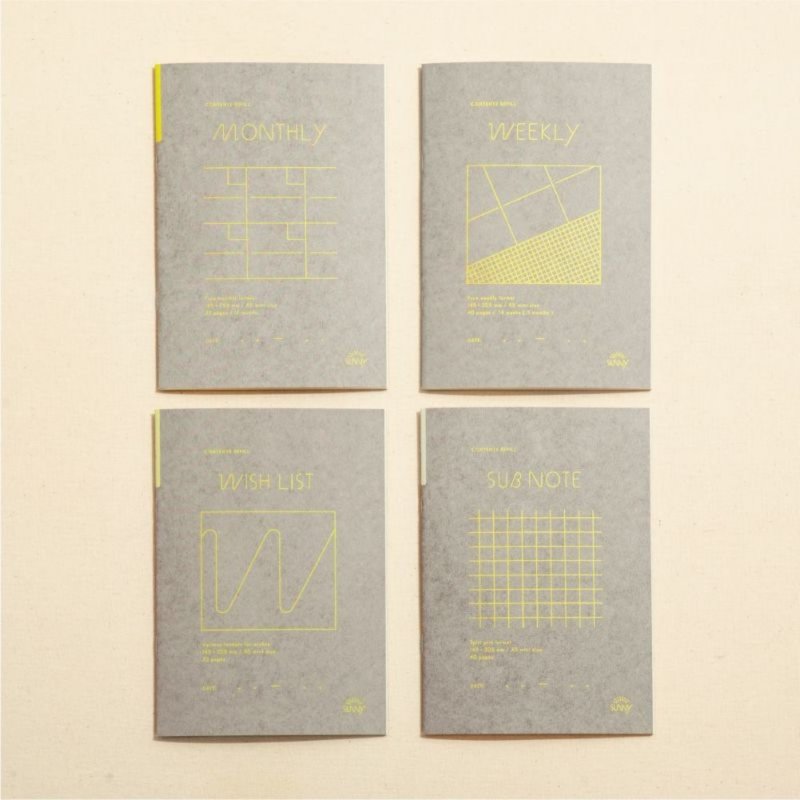 IROHA PUBLISHING | SUNNY Timeless Diary Refill Inner Pages [Four Available] - Notebooks & Journals - Paper Multicolor