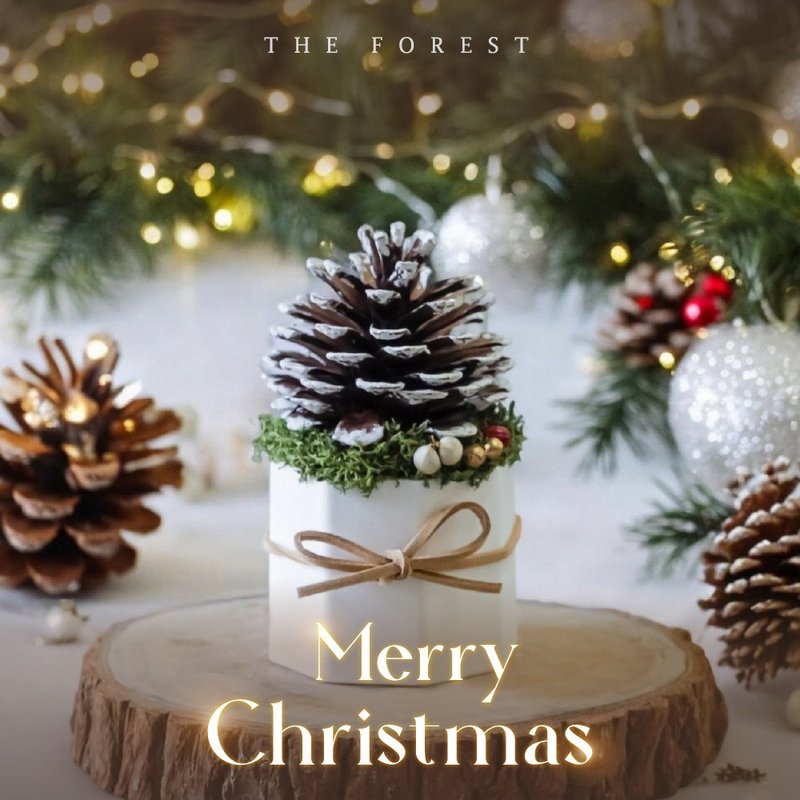 Lucky Pinecone 聖誕幸運雪花松果擴香 (贈送5ml香氛油) - 擺飾/家飾品 - 植物．花 多色