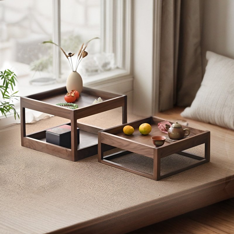 Taisho beautiful log coffee table handmade by craftsmen North American black walnut 939NT - ชั้นวาง/ตะกร้า - ไม้ สีนำ้ตาล