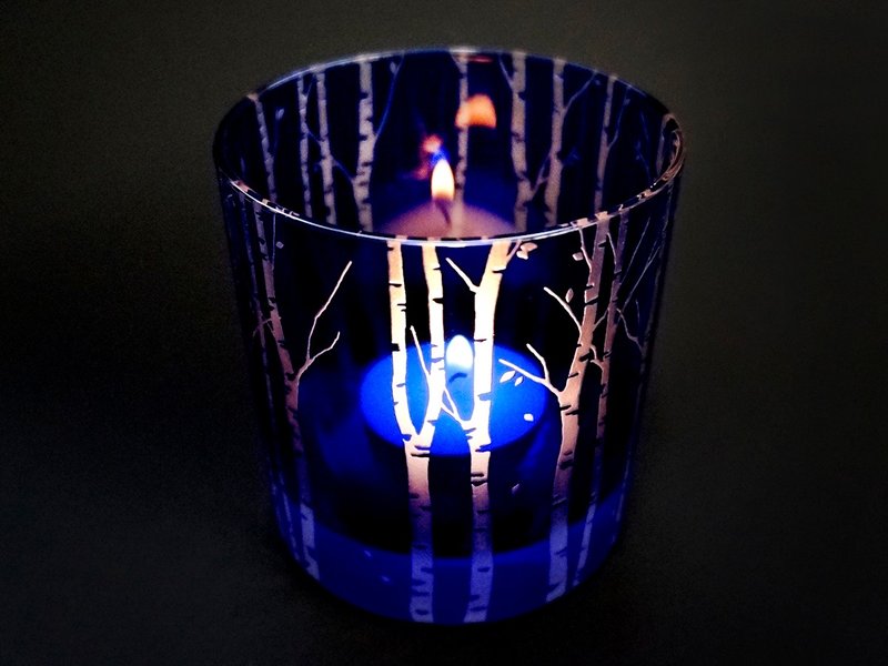 Birch forest - Candles & Candle Holders - Glass Blue