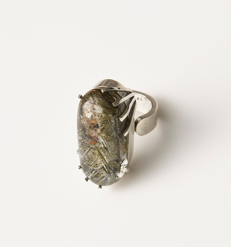 CR97 (Silver Rutile Quartz) - General Rings - Other Metals Silver