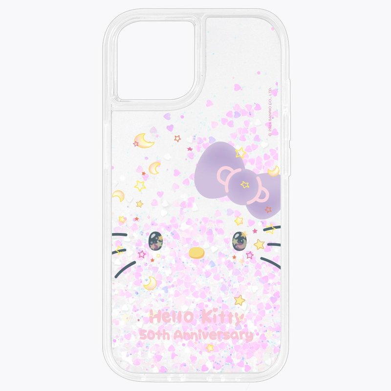 HelloKitty 50th Anniversary - Meet the Future Quicksand Anti-fall Case iPhone 15 Pro Max Limited Edition - เคส/ซองมือถือ - วัสดุอีโค สีใส