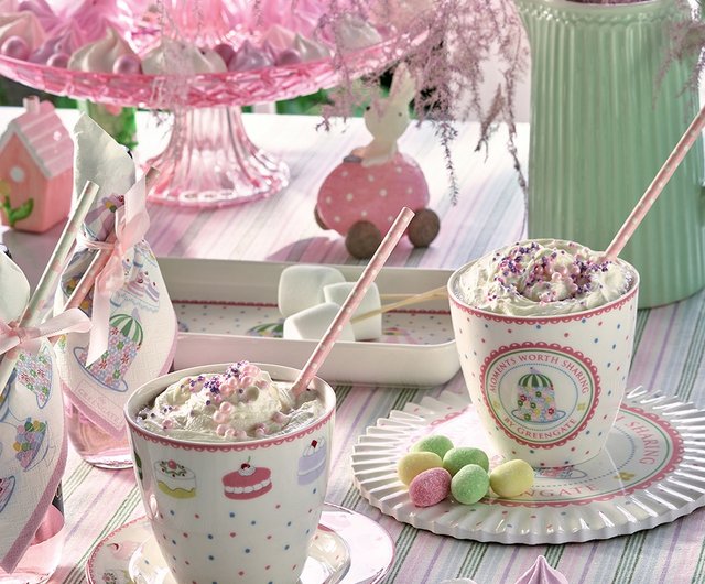 GreenGate ラテカップ2個セット スプーン2個 Greengate グリーンゲイト