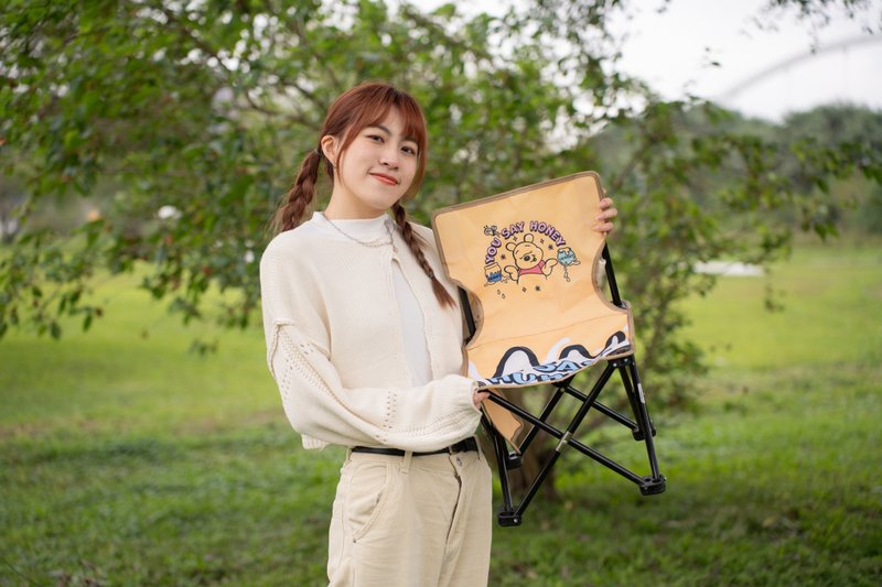 Pooh series camping chair - ชุดเดินป่า - ไฟเบอร์อื่นๆ สีเหลือง