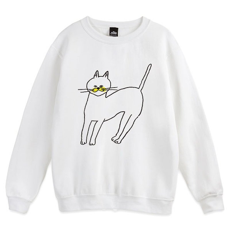 Cat - White - Neutral Edition University - Men's T-Shirts & Tops - Cotton & Hemp 