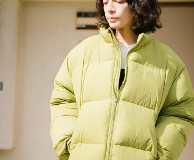 Fluffy cloud Japanese style white duck down jacket loose bread coat