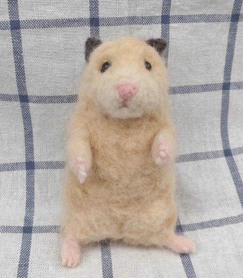 Needle Felted Pet Golden Hamster Standing Position - Other - Wool Gold