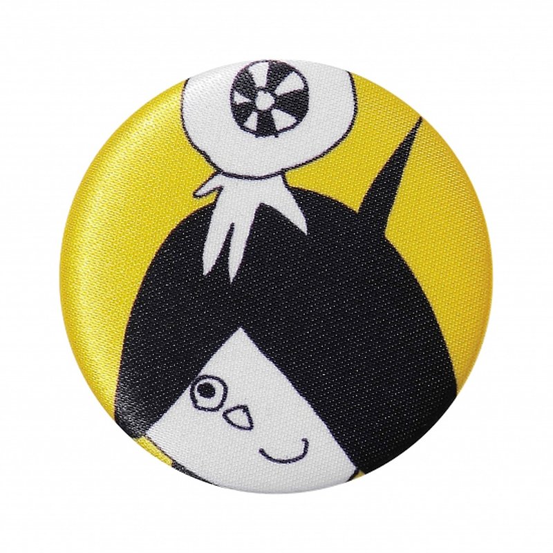 【日本SDL】日本製鬼太郎圖案 布質徽章/胸針/飾品別針 - 襟章/徽章 - 其他金屬 黃色