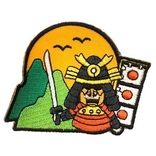 A-ONE 日本Q版 古戰士 徽章 胸章 立體繡貼 裝飾貼 徽章 刺繡布貼 布章