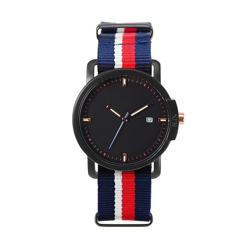 Minimal Watches: Ocean04-Navy Red - 女裝錶 - 其他金屬 紅色