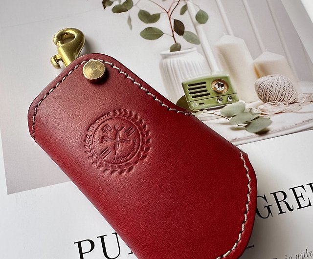DIY MINI HANDBAG KEYCHAIN & COINS POUCH TUTORIAL // Red PU Lather Cute  Zipper Bag 