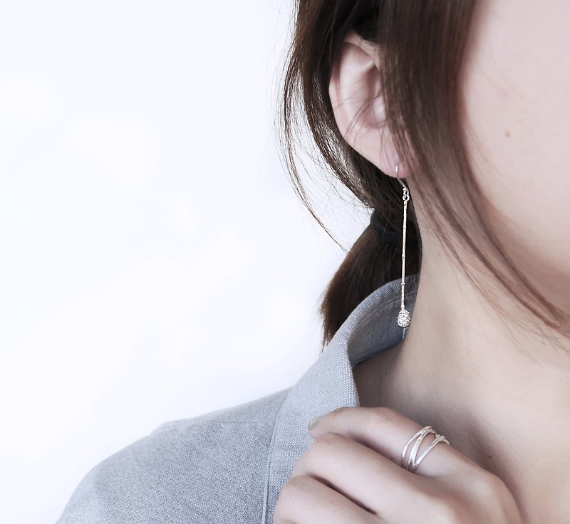 獨家 森林系 925純銀 果實 耳環 耳夾 一對 - 耳環/耳夾 - 純銀 白色