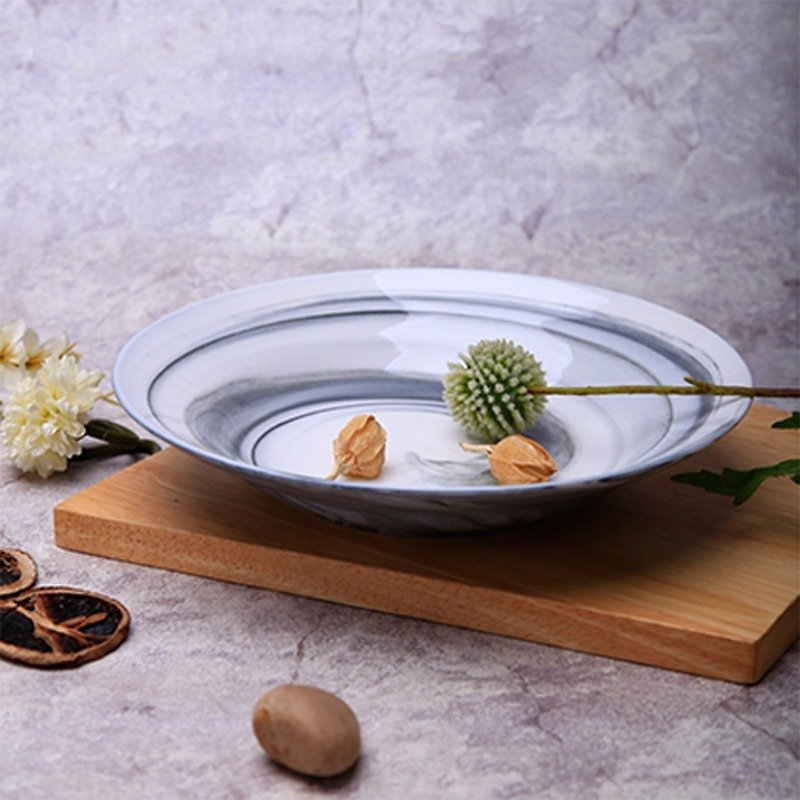 【JOYYE ceramic tableware】 painted disc - gray - Small Plates & Saucers - Porcelain 