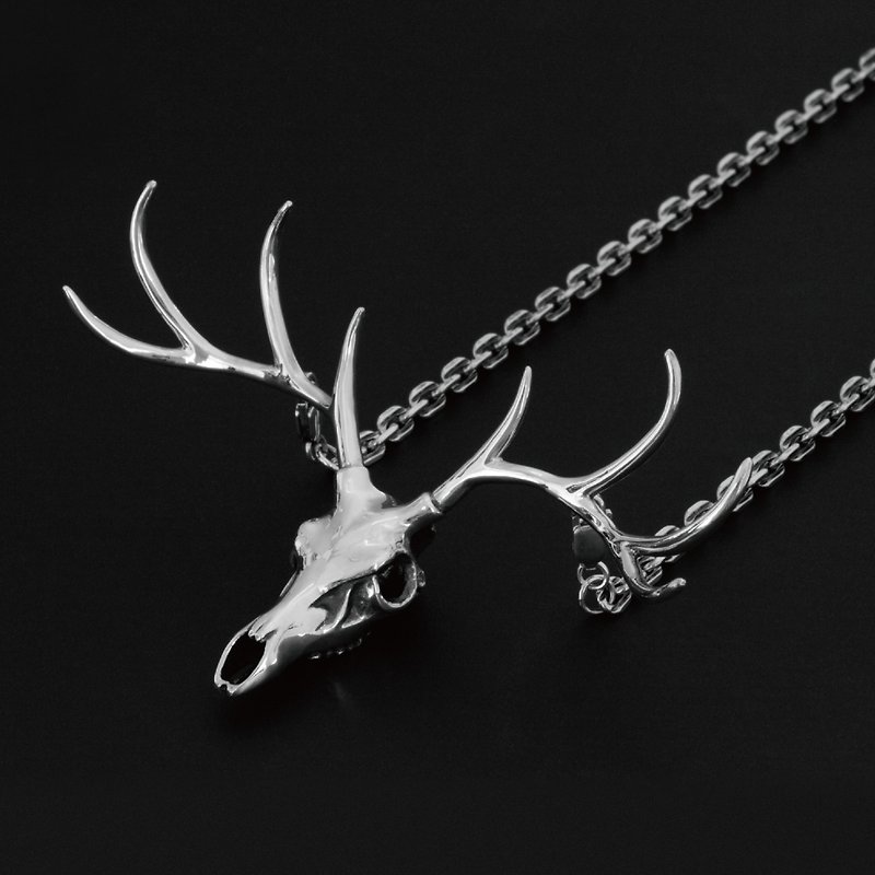 deer skull pendant - Necklaces - Sterling Silver 