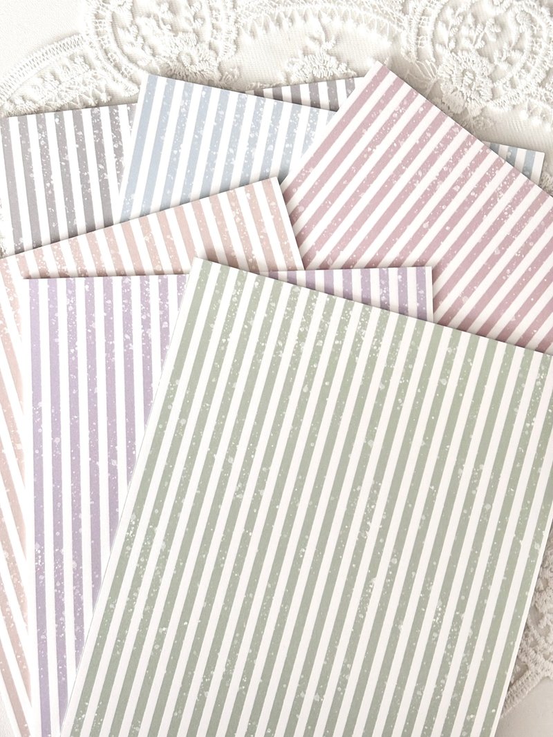 Striped A5 Double-sided Notepad - 便條紙/便利貼 - 紙 