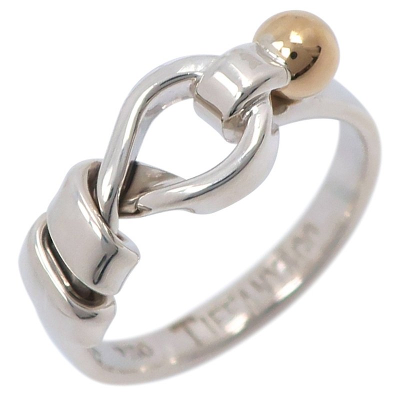 【日本直送】ティファニー TIFFANY&Co. フック&アイ 8.5号 リング・指輪 シルバー925×K18YG 約2.6g レディース【中古】 - 戒指 - 銀 銀色