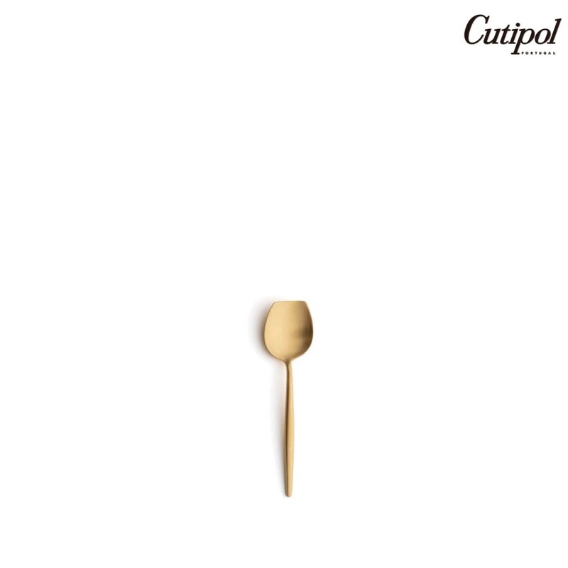葡萄牙 Cutipol  MOON霧金14CM糖匙 - 刀叉/湯匙/餐具組 - 不鏽鋼 金色