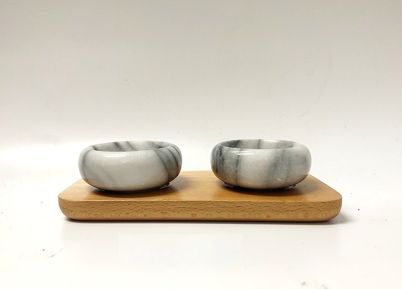 Marble salt and pepper shaker set - Food Storage - Stone White