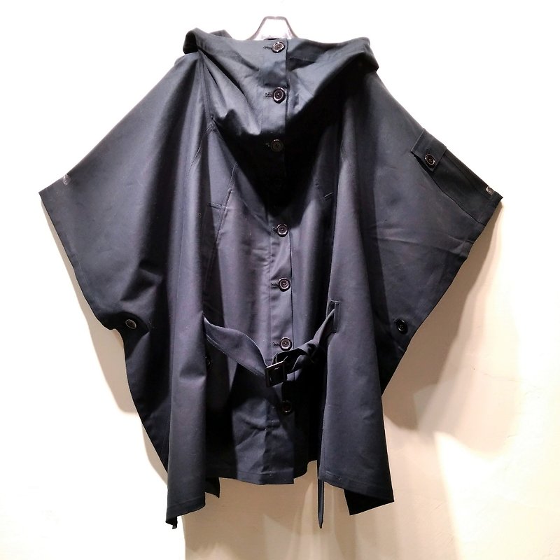 Unisex black loose cape Ray77 Galaxy - Unisex Hoodies & T-Shirts - Polyester Black