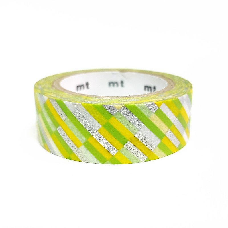 mt Deco Masking Tape / Block Stripe - Green (MT01D439) / 2019SS - Washi Tape - Paper Green