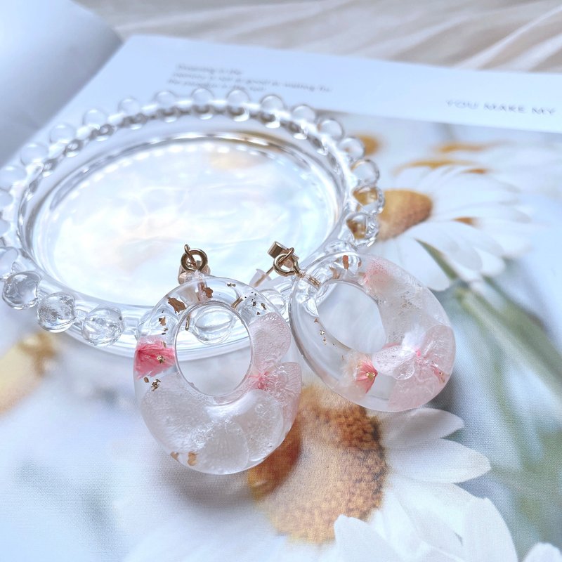 Bubble flower earrings - ต่างหู - เรซิน 