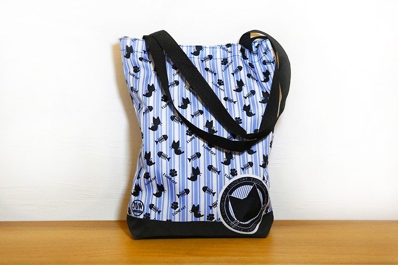Stripe Series~Waterproof Tote Bag for Cats & Dogs-Double Stripes - Messenger Bags & Sling Bags - Waterproof Material Blue