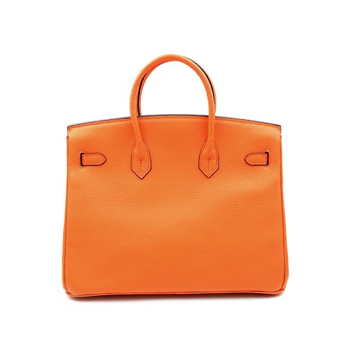 GOOKASO Orange Leather Cow Leather Handpainted Cat Hermes Birkin 35cm  Platinum Bag Handbag - Shop Gookaso Handbags & Totes - Pinkoi