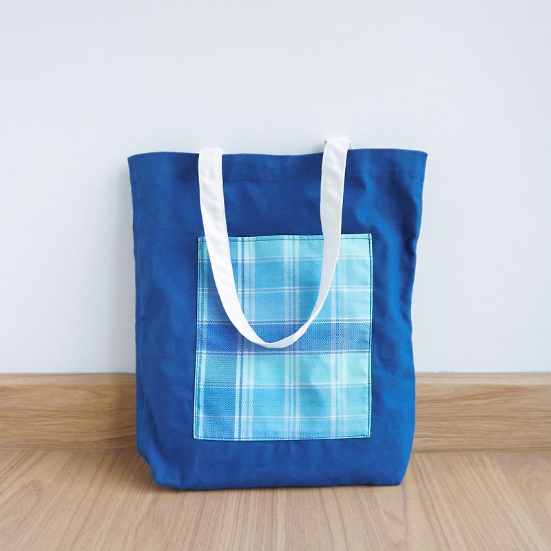 Keb Reab Canvas Tote Bag - Fresh Blue - Handbags & Totes - Cotton & Hemp Blue