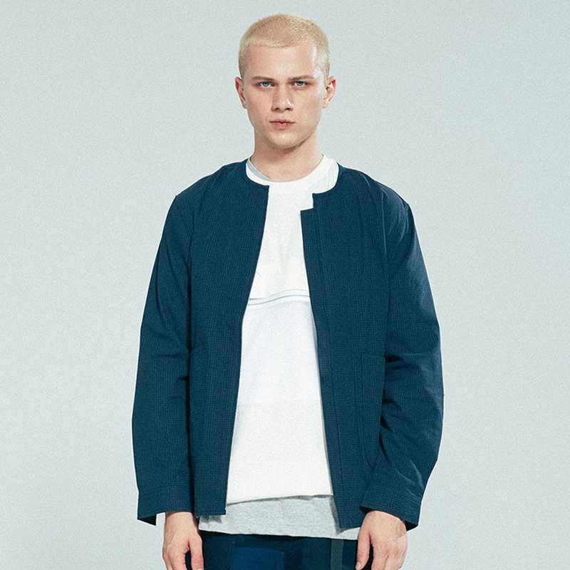 (絕版特惠)Collarless Shirt Jacket長袖圓領襯衫夾克 山系戶外 - 男襯衫/休閒襯衫 - 棉．麻 多色