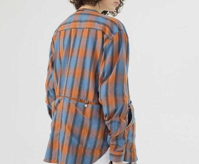 Orange Double Face Shirt Jacket - Men - OBSOLETES DO NOT TOUCH