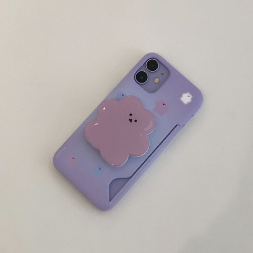 Chanibear 韓國文創 Chanibear Phone case - card option, blush purple 卡位 订制手机壳很结实。