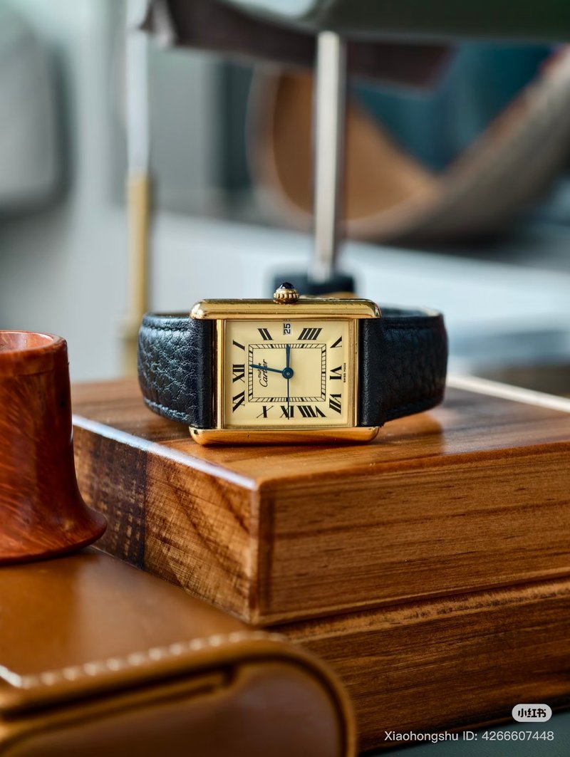 Cartier Tank Must vintage k金 古董卡地亞坦克女錶 - 女錶 - 24k 金 金色