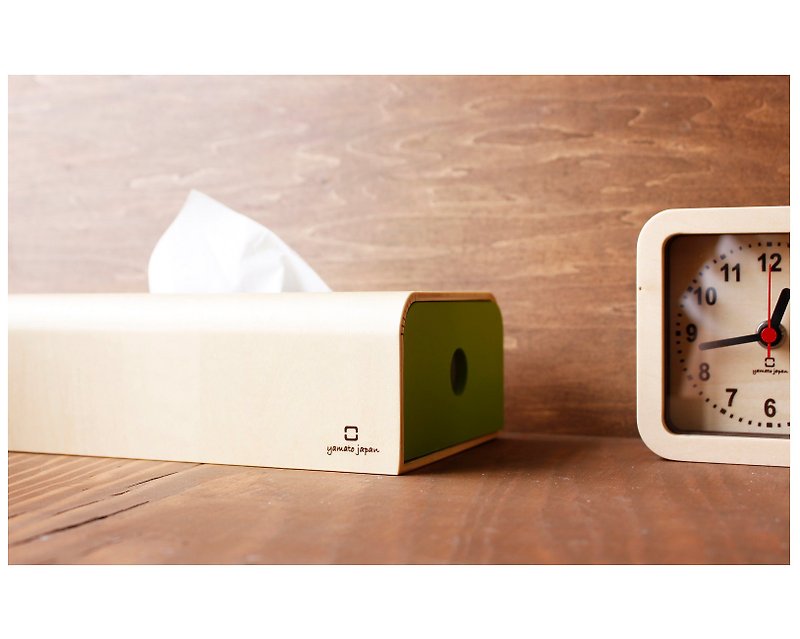 日本 yamato soft pack 手作木製簡約風格抽屜式面紙盒 - 面紙盒 - 木頭 