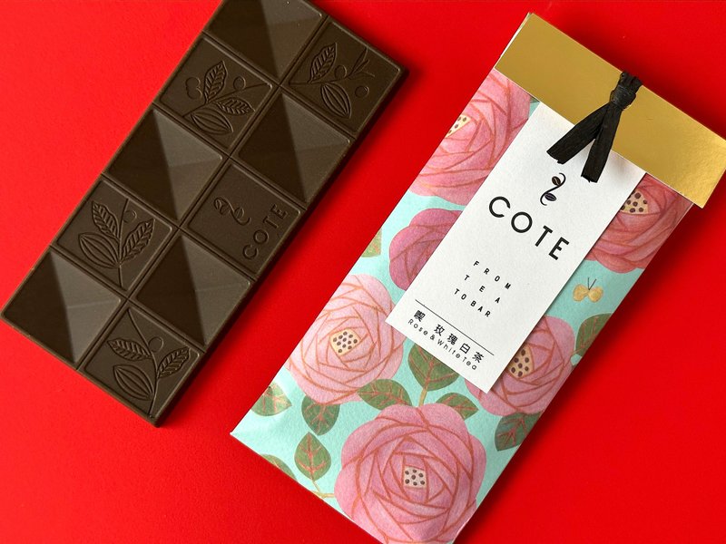 【COTE Floral tea Tea Chocolate】Rose White Tea - Chocolate - Fresh Ingredients 