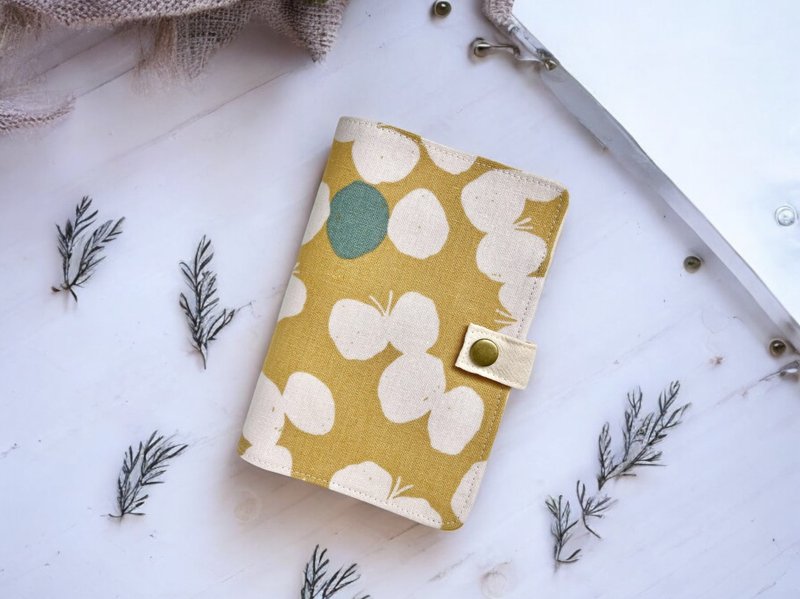 Handmade passport cover. Butterfly - Passport Holders & Cases - Cotton & Hemp Yellow