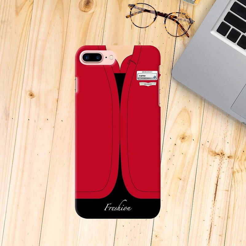 Cathay dragon Airlines Air Hostess Fight Attendant Red scarf iPhone Samsung Case - Phone Cases - Plastic Red