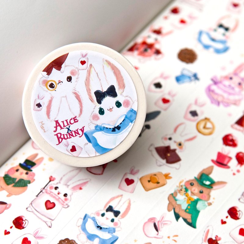 紙膠帶_小兔童話系列 愛麗絲兔兔 - 紙膠帶 - 紙 