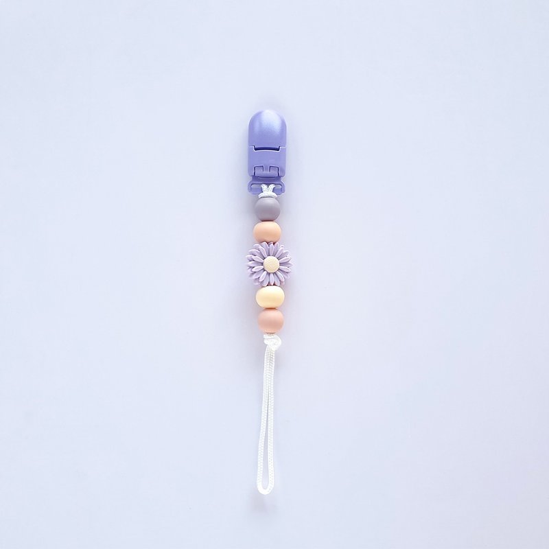五顆 無字 雛菊 客製化奶嘴鏈 - 寶寶/兒童玩具/玩偶 - 其他材質 多色
