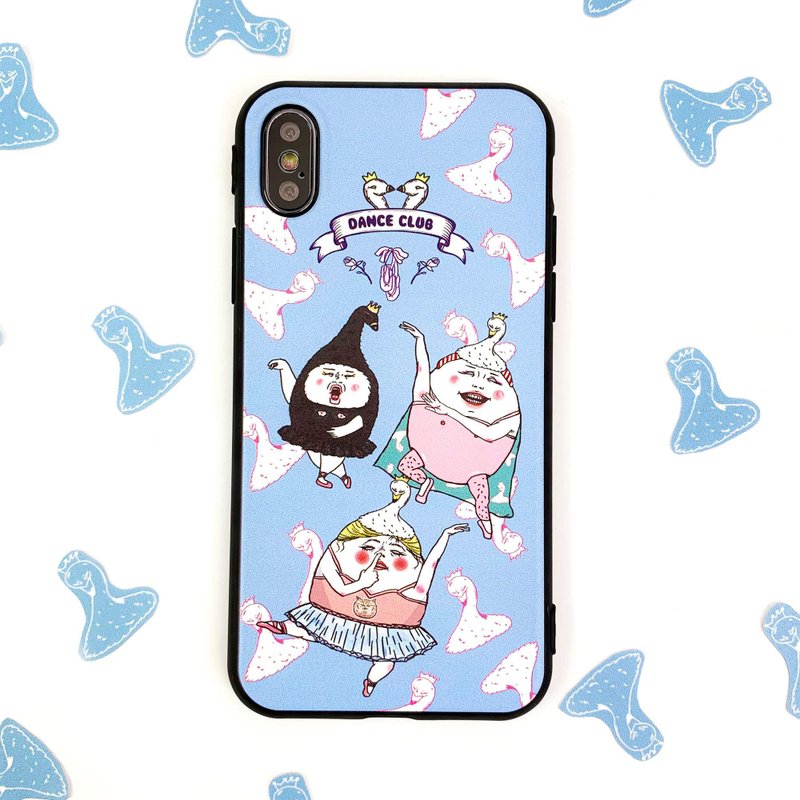 蛋蛋舞蹈俱樂部 - iPhone 手機殼 (全軟殼) - 手機殼/手機套 - 塑膠 黑色