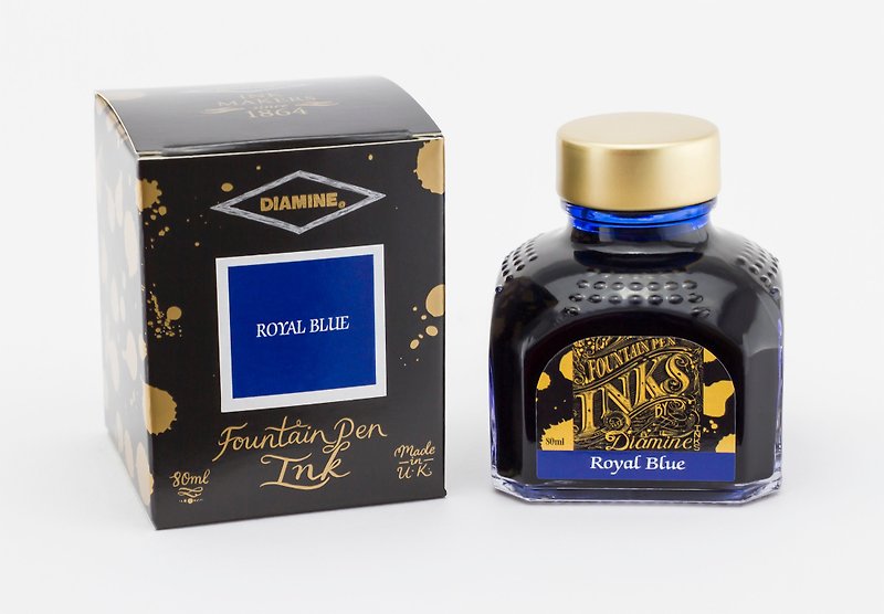 Diamine Royal Blue fountain pen ink - น้ำหมึก - แก้ว สีน้ำเงิน