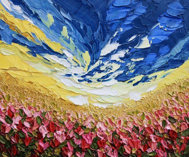 floral landscape paintings