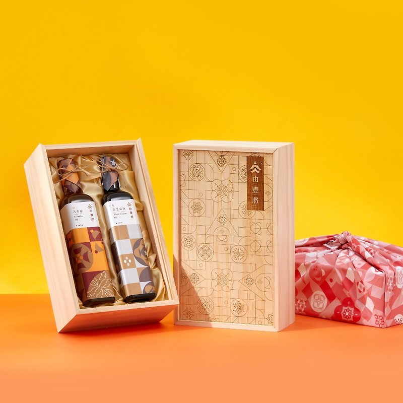 [Fast shipping] Muguang gift box bitter tea oil + black sesame oil (contents can be replaced) - อื่นๆ - วัสดุอื่นๆ 