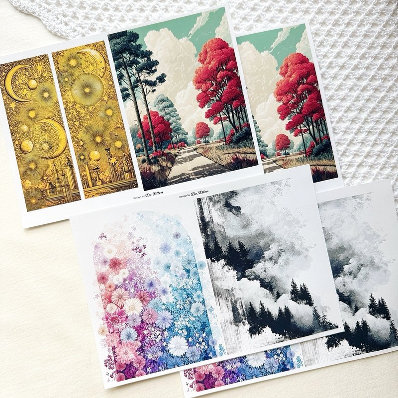 Z427 - a variety of background - 貼紙 - 紙 
